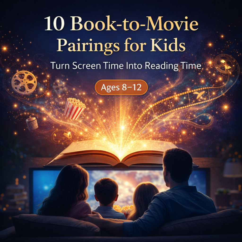 10 Book-to-Movie Pairings That Turn Screen Time Into Reading Time (Ages 8–12)