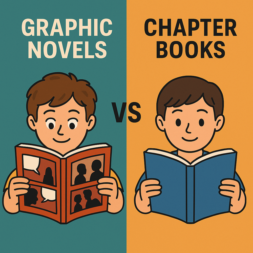 Books With Graphics Comment Graphic Novels vs Chapter Books for Kids