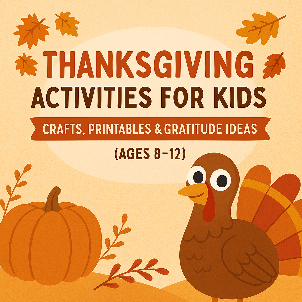 Thanksgiving Activities for Kids: Crafts, Printables & Gratitude Ideas (Ages 8–12)